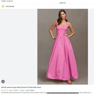 BHLDN TULIP PINK DRESS SIZE SMALL Perfect for prom!